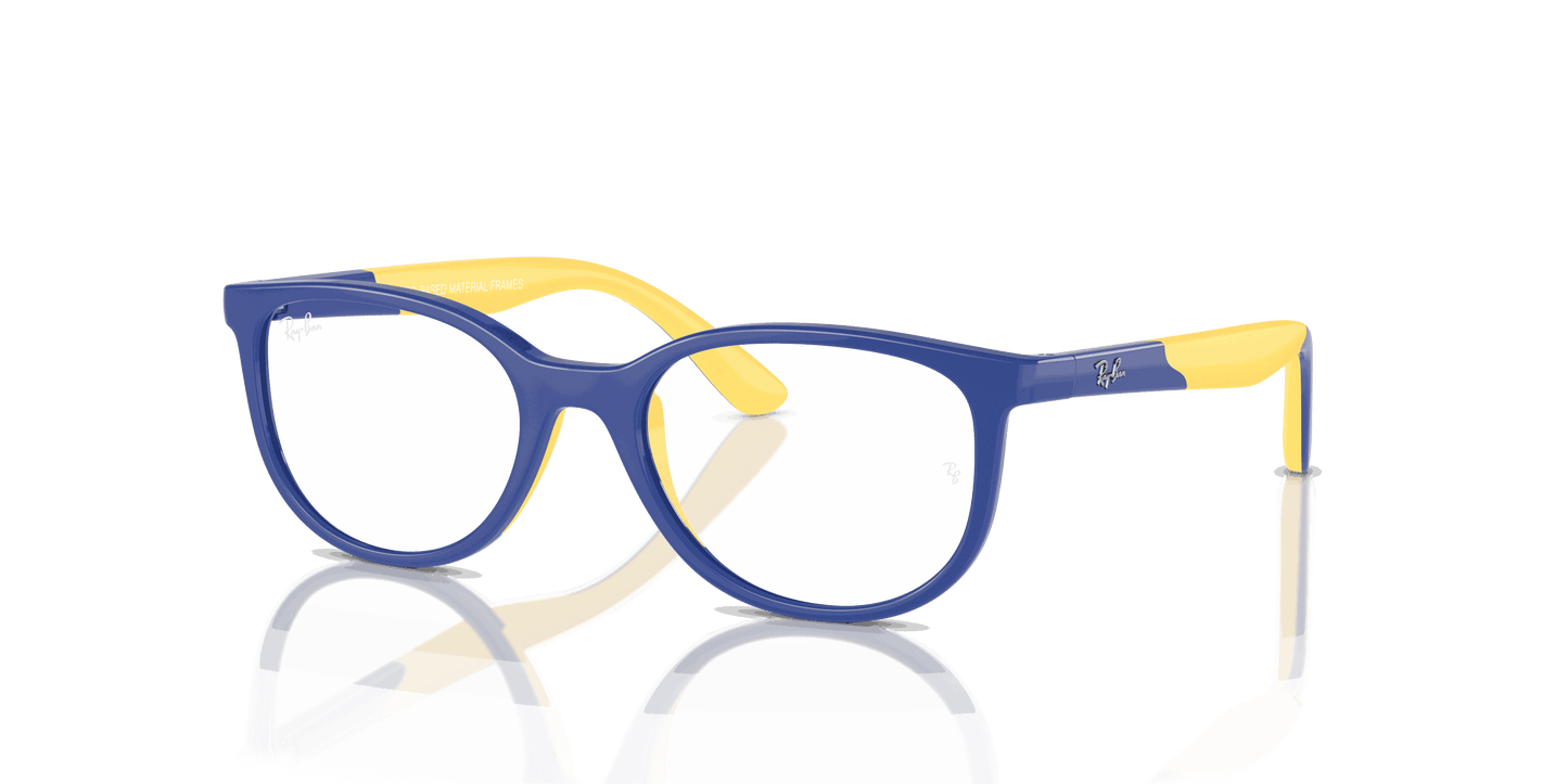 [Clear Lenses, Polished Blue On Yellow Frame]