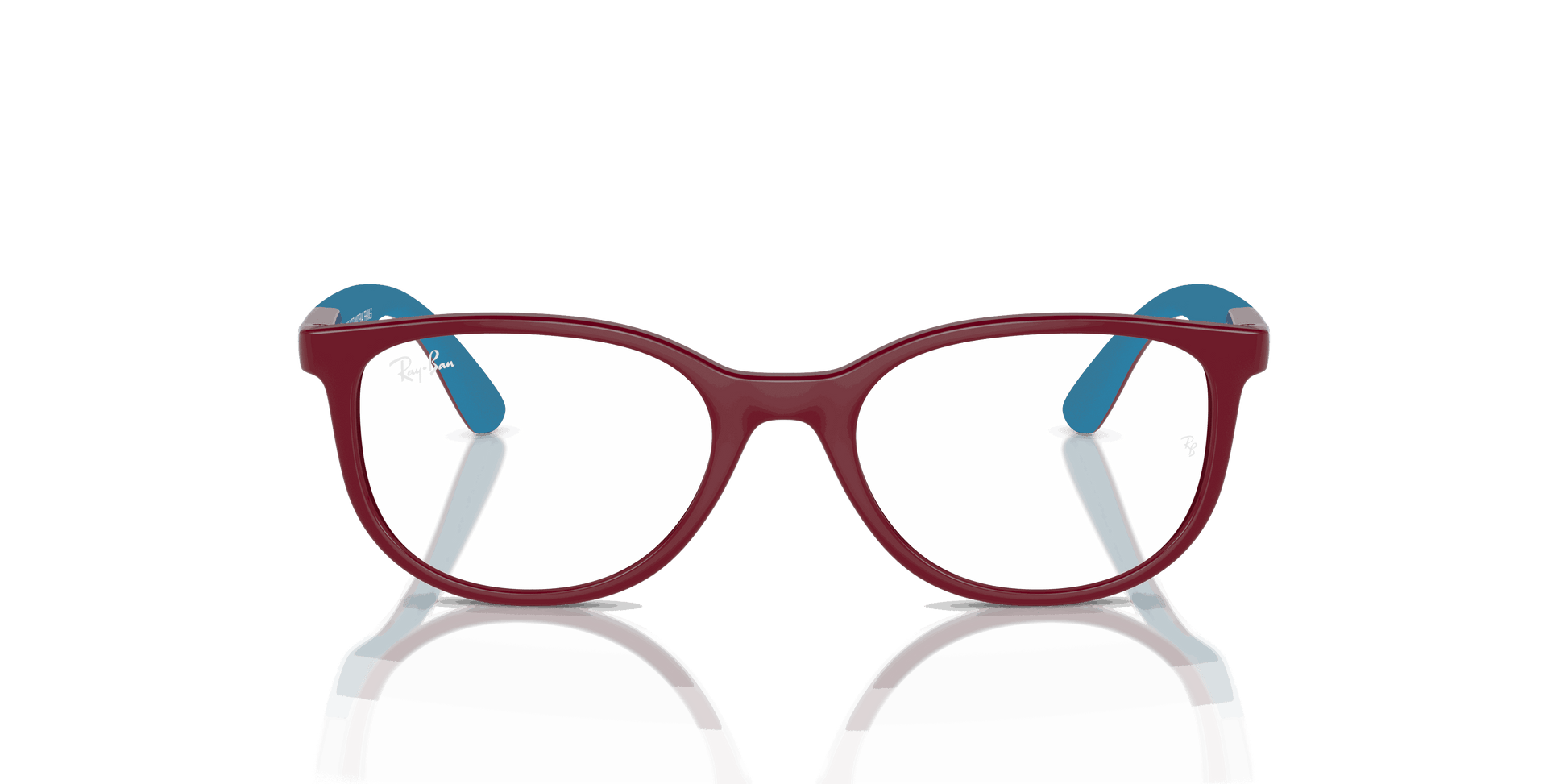 [Clear Lenses, Polished Bordeaux On Blue Frame]