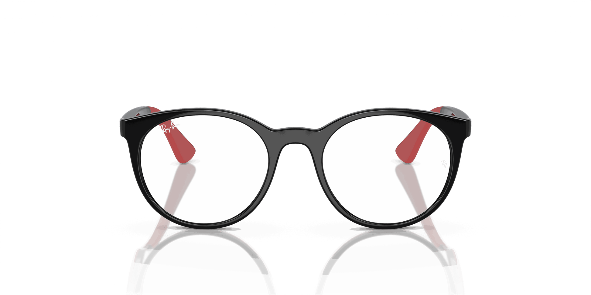 [Demo Lens Lenses, Polished Black On Red Frame]