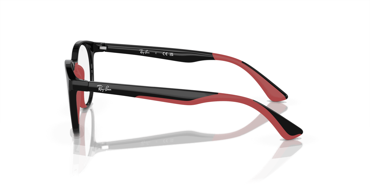 [Demo Lens Lenses, Polished Black On Red Frame]