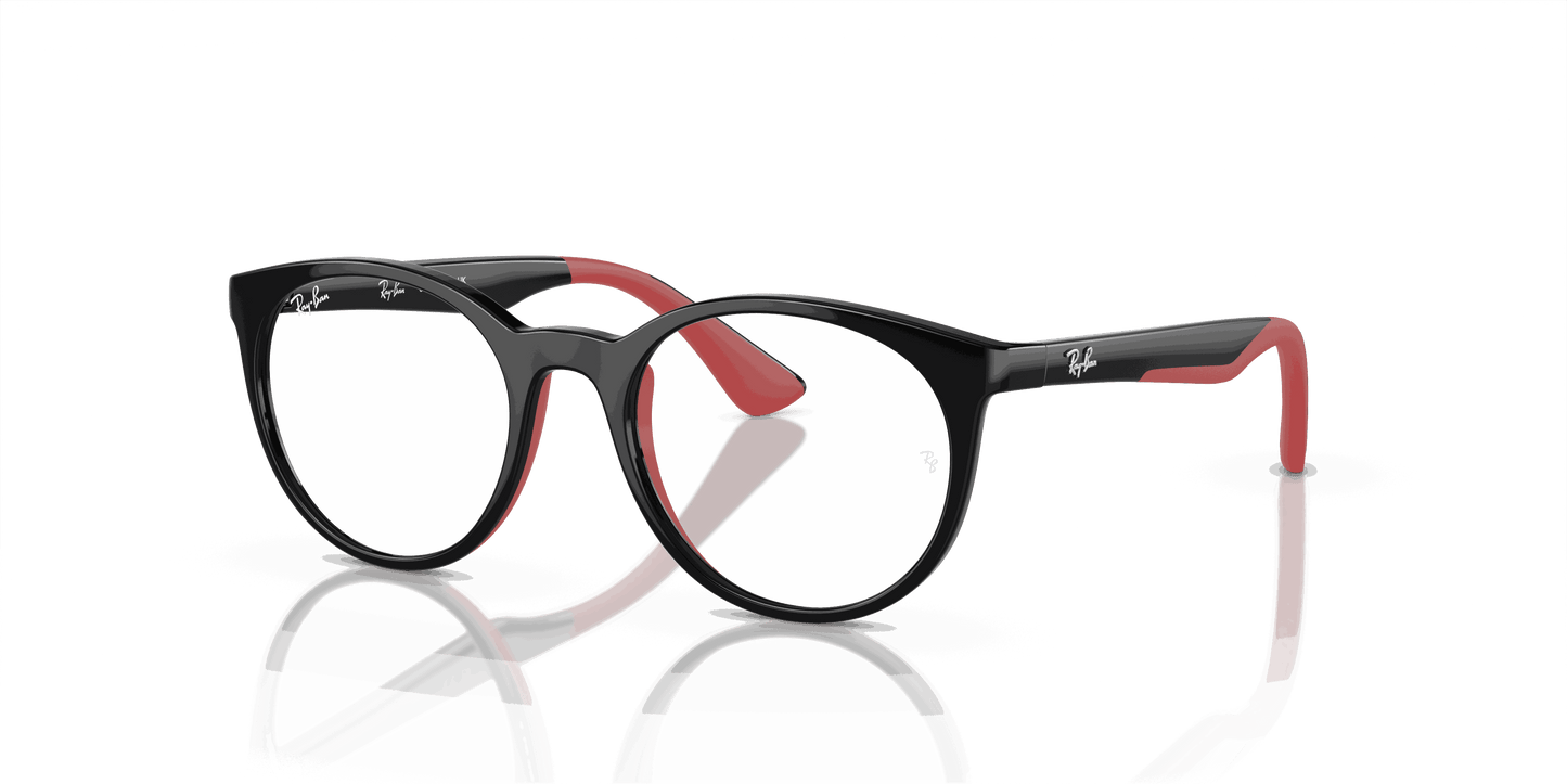 [Demo Lens Lenses, Polished Black On Red Frame]