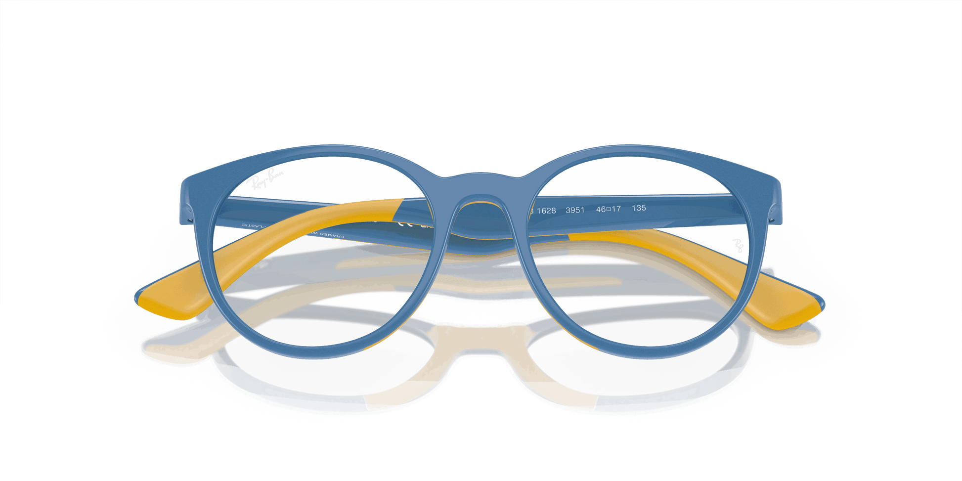 [Clear Lenses, Polished Light Blue On Yellow Frame]