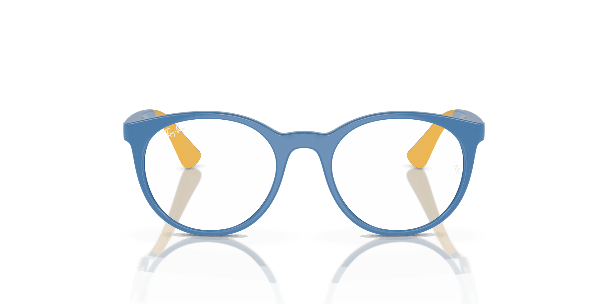 [Clear Lenses, Polished Light Blue On Yellow Frame]