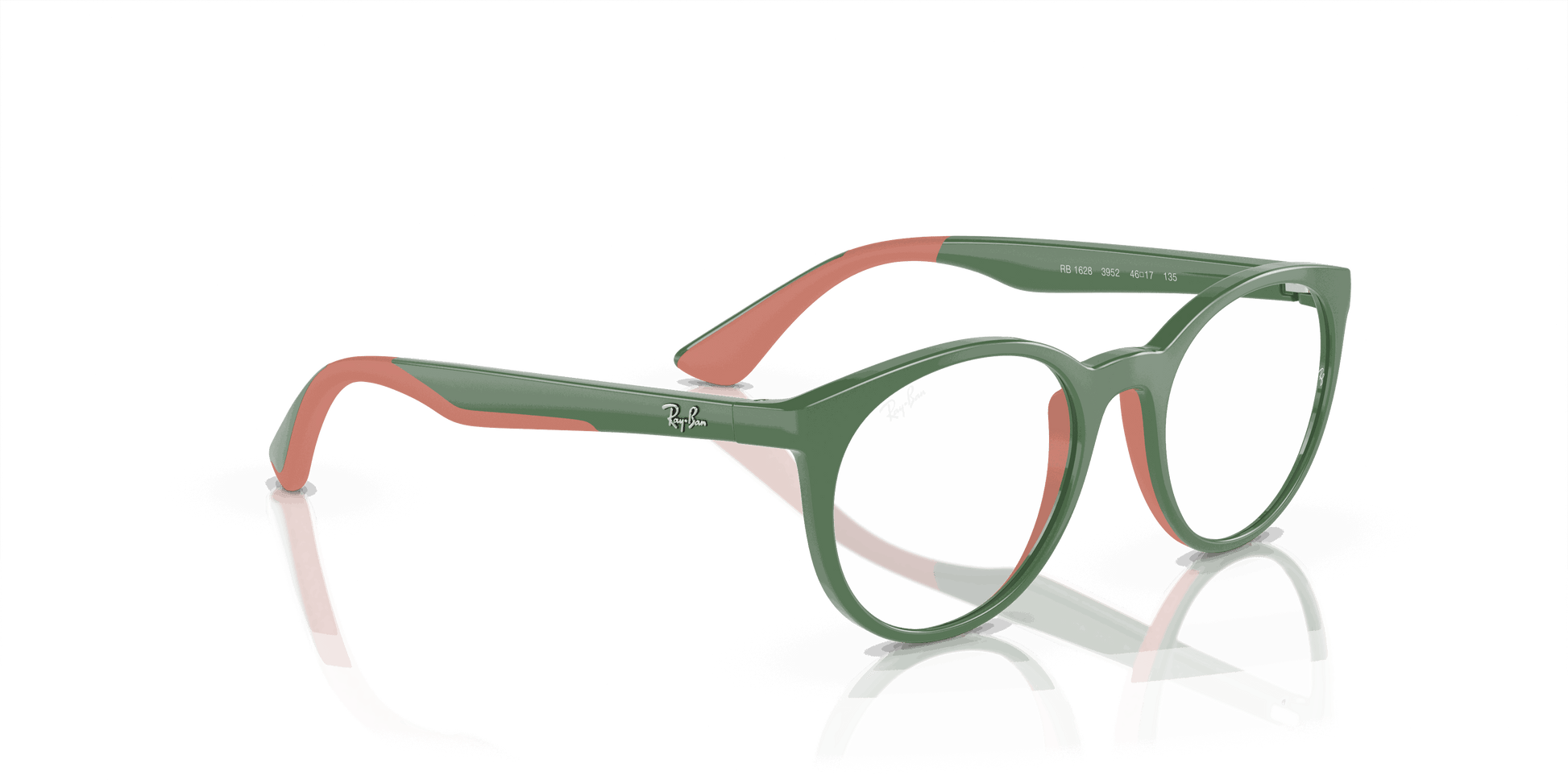 [Clear Lenses, Polished Green On Pink Frame]