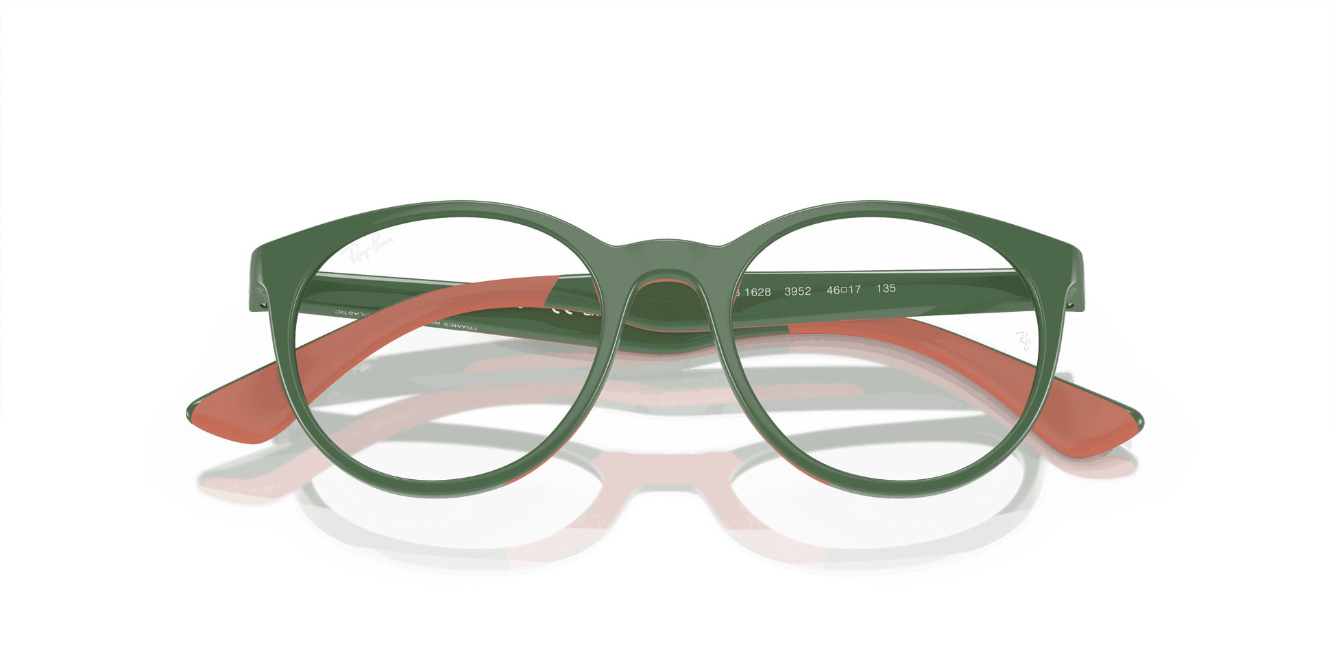 [Clear Lenses, Polished Green On Pink Frame]