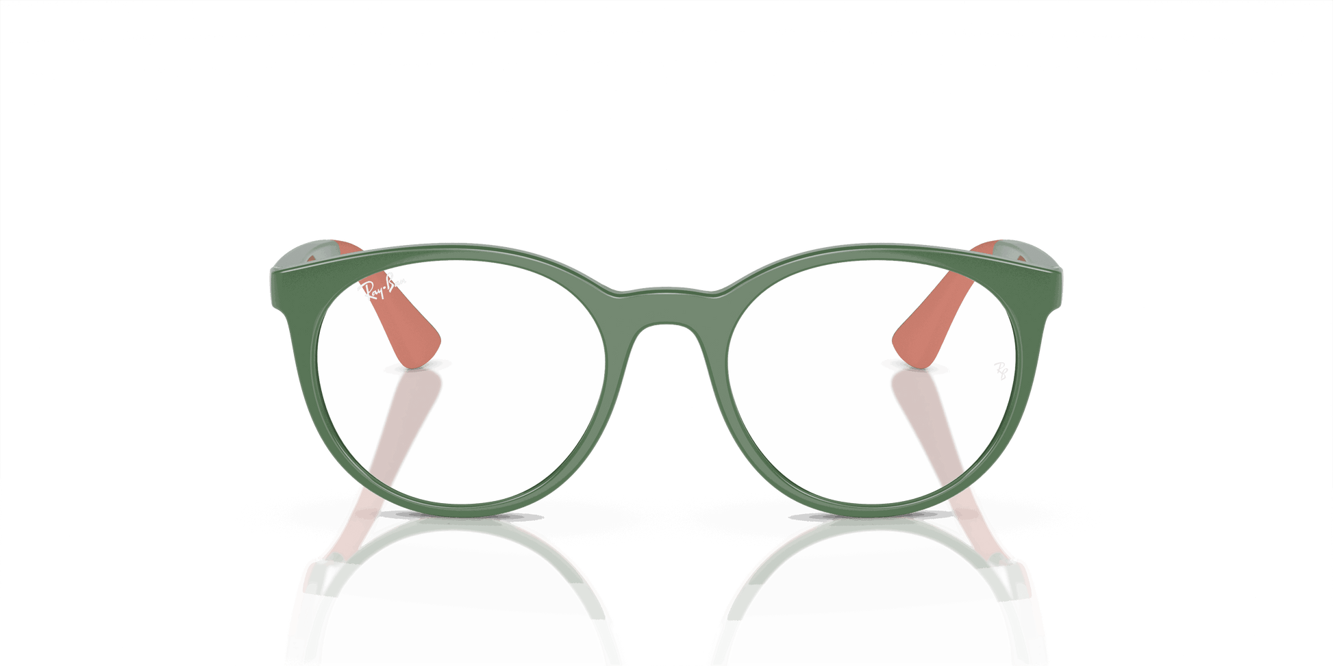 [Clear Lenses, Polished Green On Pink Frame]