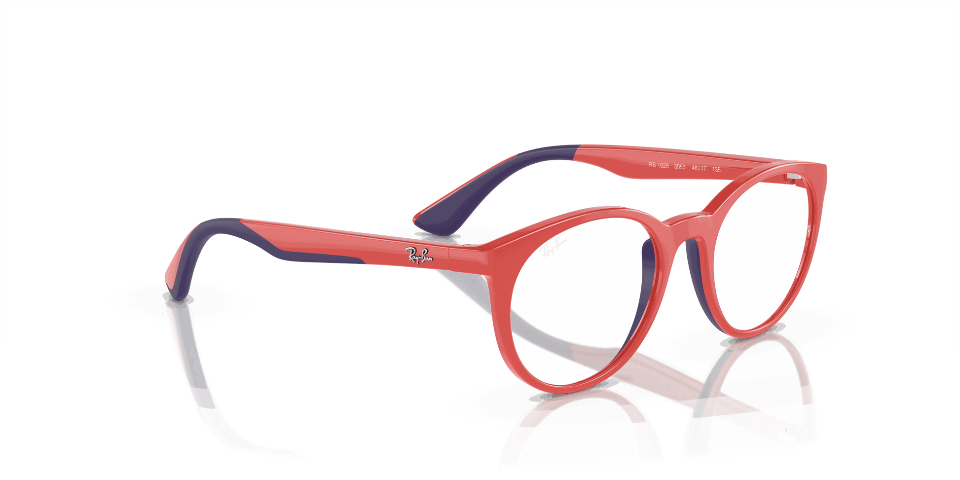 [Demo Lens Lenses, Polished Red On Blue Frame]