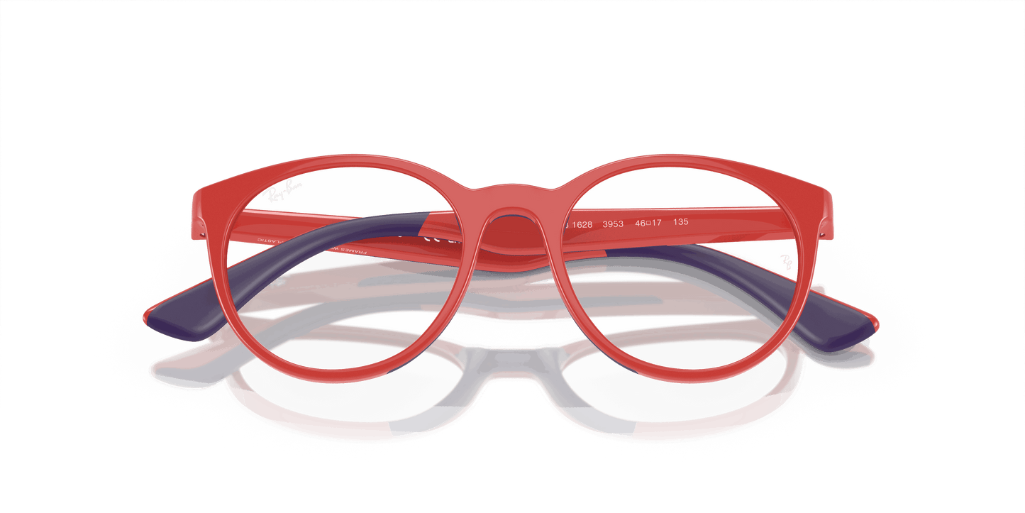 [Demo Lens Lenses, Polished Red On Blue Frame]