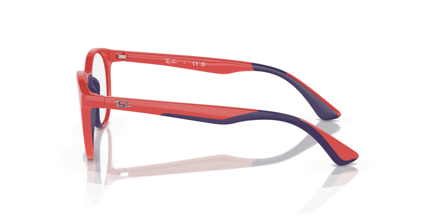 [Demo Lens Lenses, Polished Red On Blue Frame]