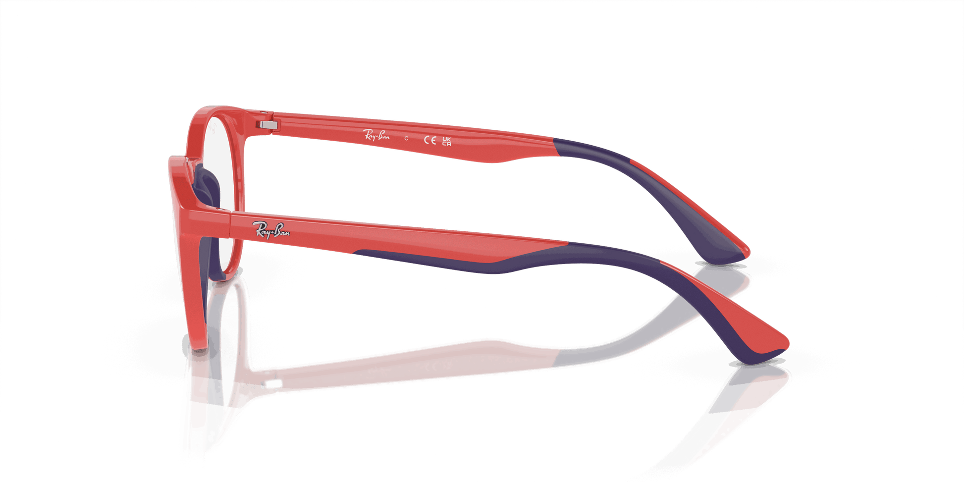 [Demo Lens Lenses, Polished Red On Blue Frame]
