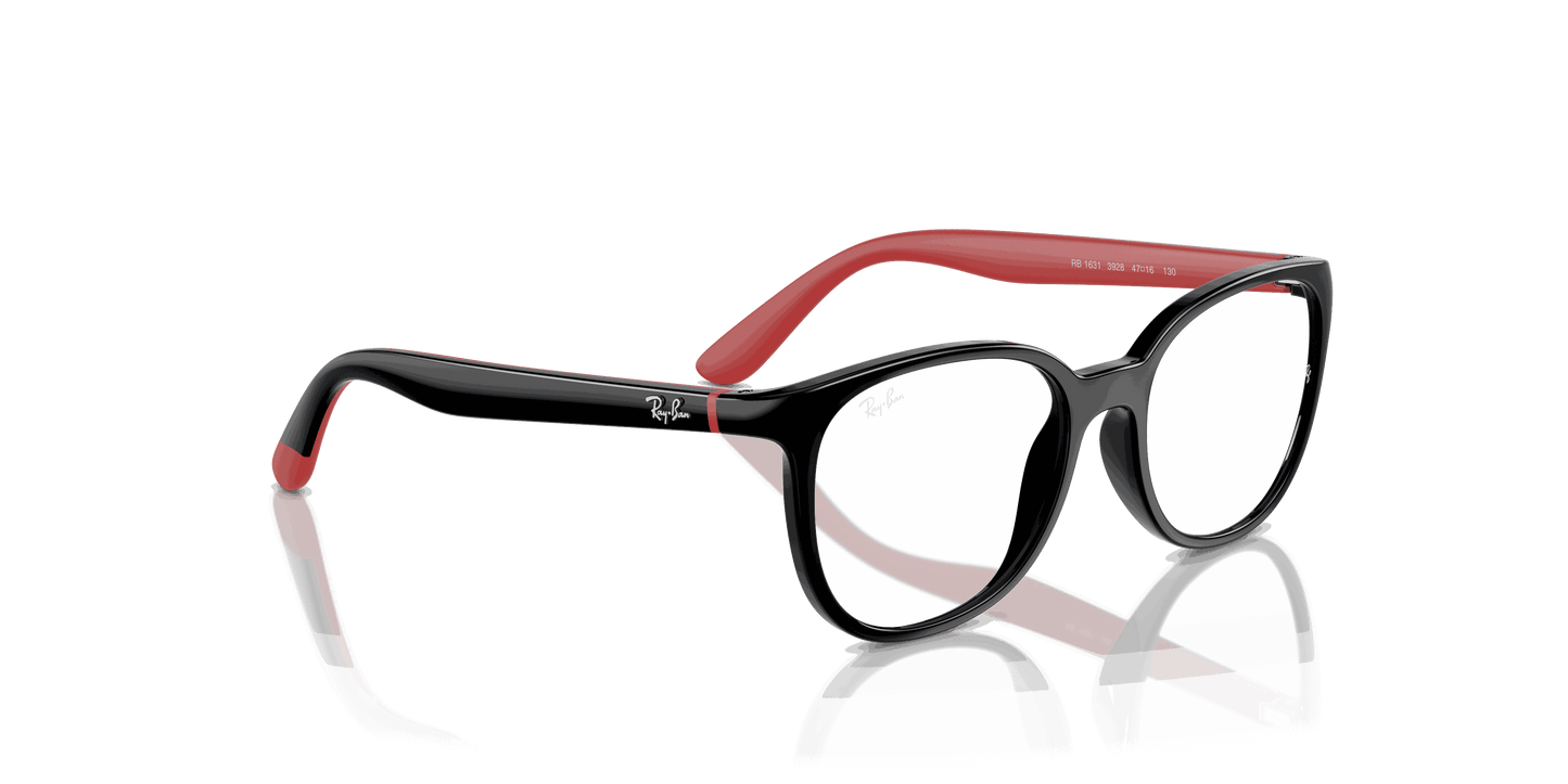 [Clear Lenses, Polished Black On Red Frame]