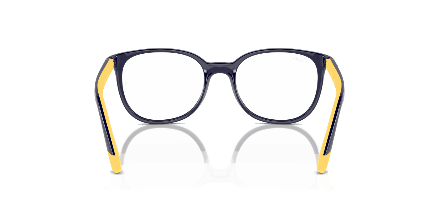 [Clear Lenses, Polished Dark Blue On Yellow Frame]