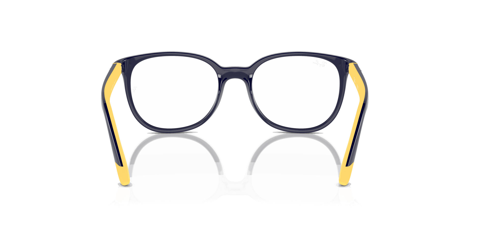 [Clear Lenses, Polished Dark Blue On Yellow Frame]