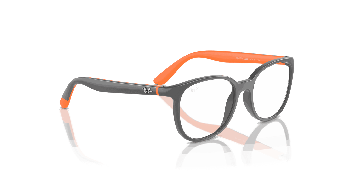 [Clear Lenses, Polished Dark Grey On Orange Frame]