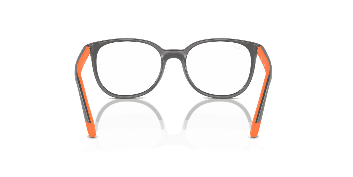 [Clear Lenses, Polished Dark Grey On Orange Frame]