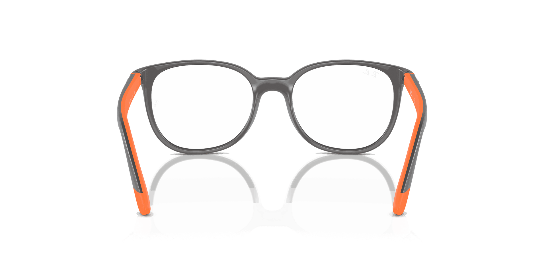 [Clear Lenses, Polished Dark Grey On Orange Frame]