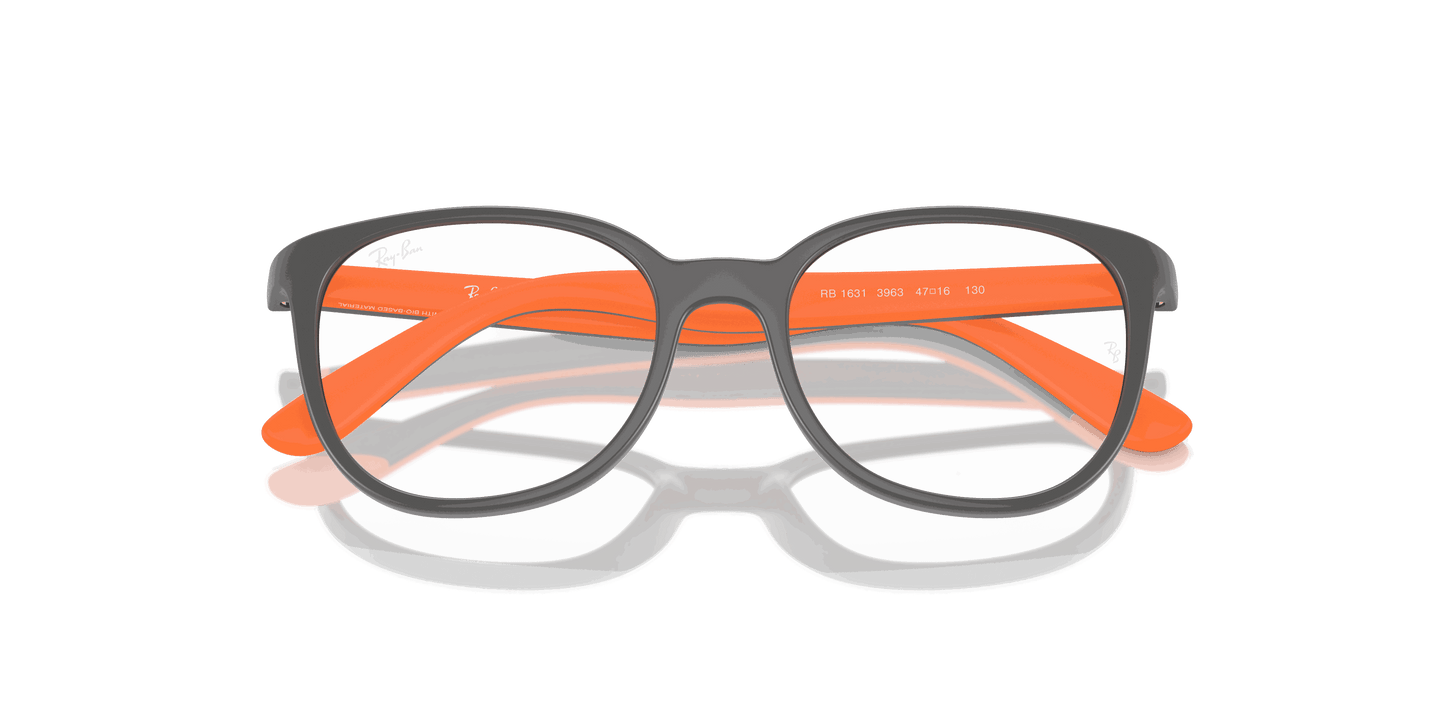 [Clear Lenses, Polished Dark Grey On Orange Frame]
