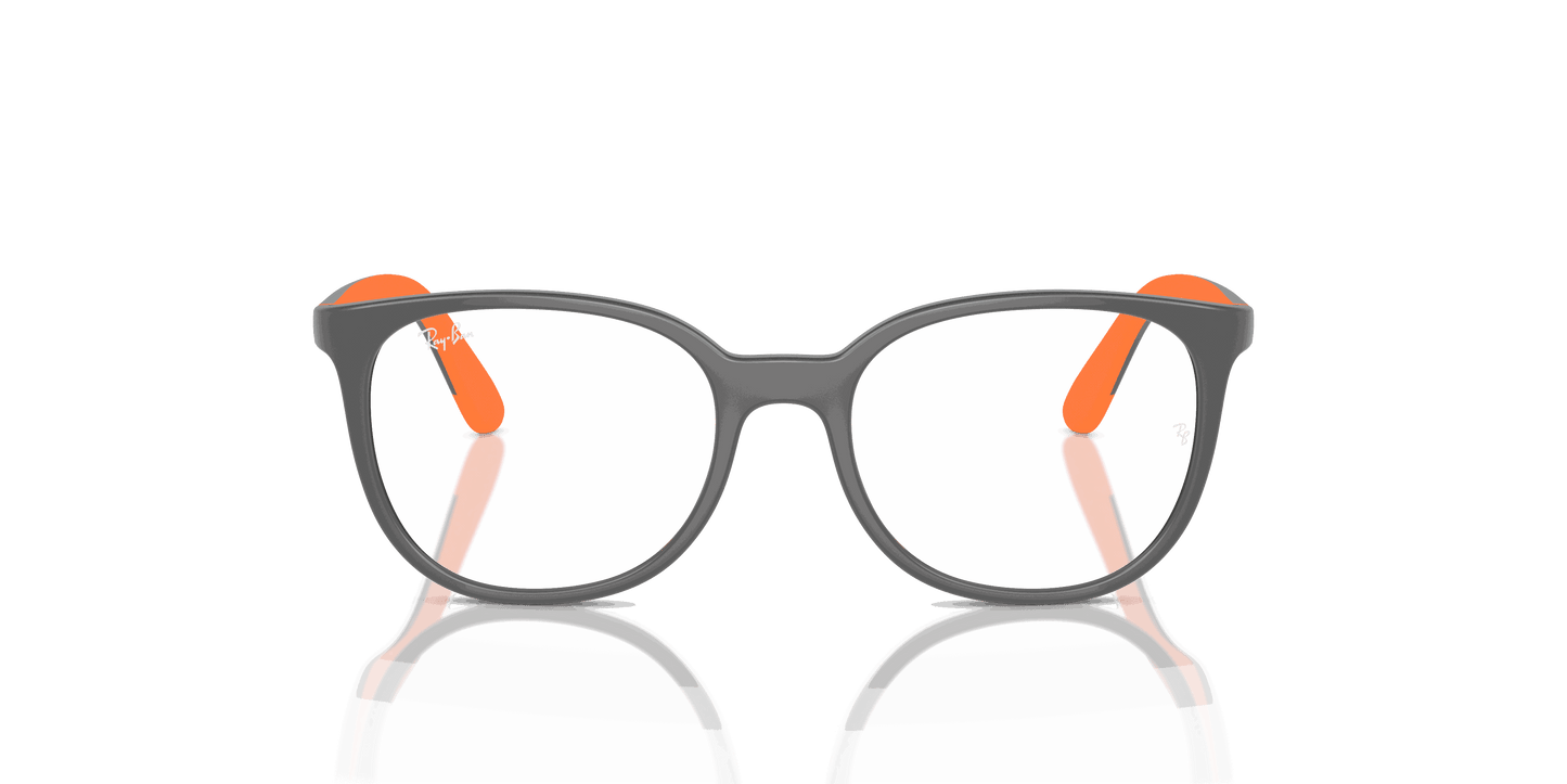 [Clear Lenses, Polished Dark Grey On Orange Frame]