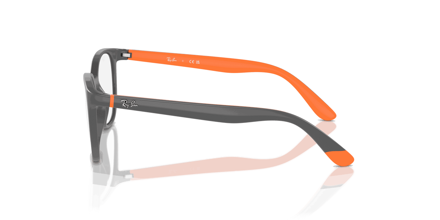 [Clear Lenses, Polished Dark Grey On Orange Frame]