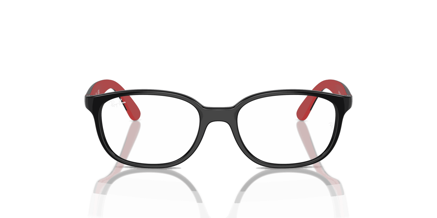 [Clear Lenses, Polished Black On Red Frame]