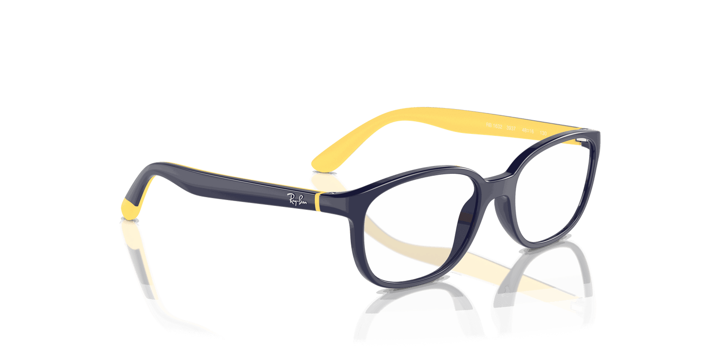 [Clear Lenses, Polished Dark Blue On Yellow Frame]