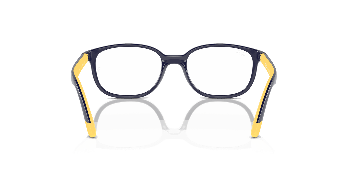 [Clear Lenses, Polished Dark Blue On Yellow Frame]