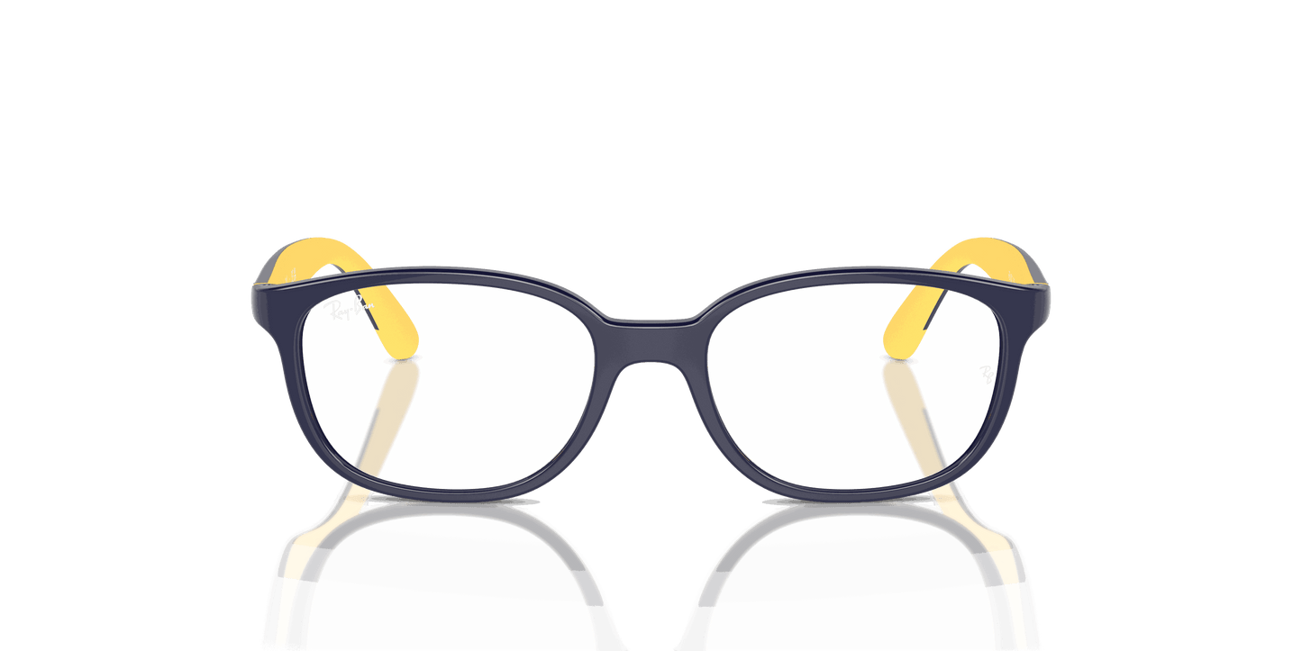 [Clear Lenses, Polished Dark Blue On Yellow Frame]