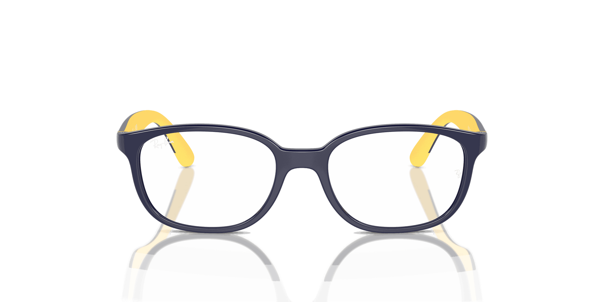 [Clear Lenses, Polished Dark Blue On Yellow Frame]