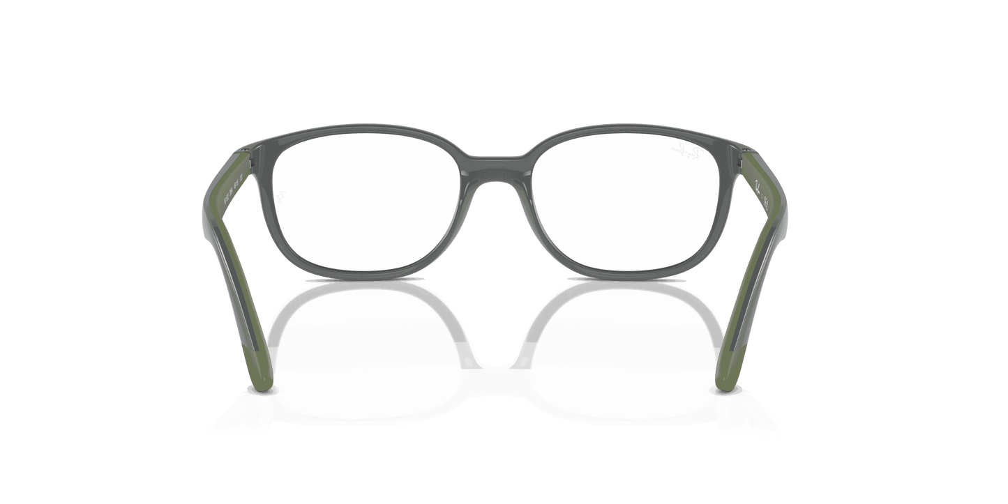 [Clear Lenses, Polished Dark Grey On Green Frame]