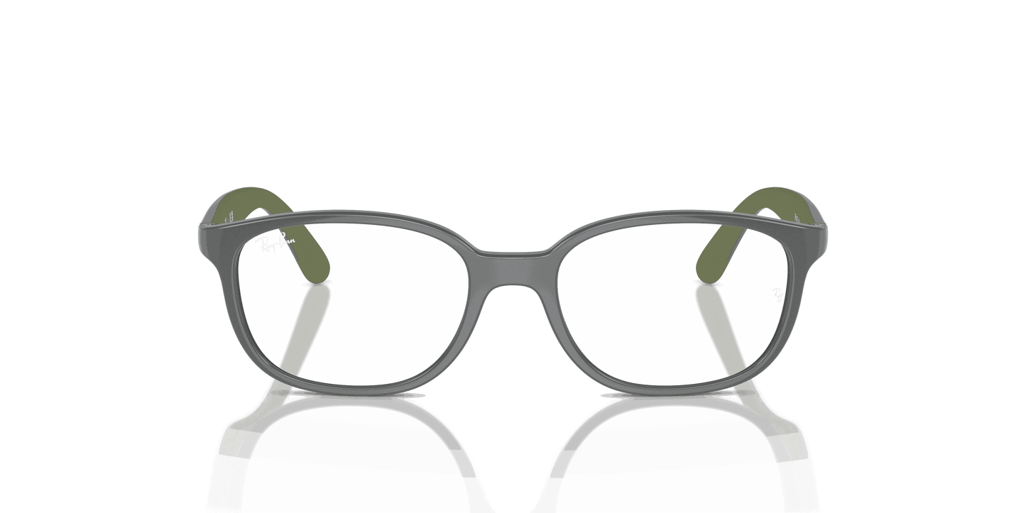 [Clear Lenses, Polished Dark Grey On Green Frame]