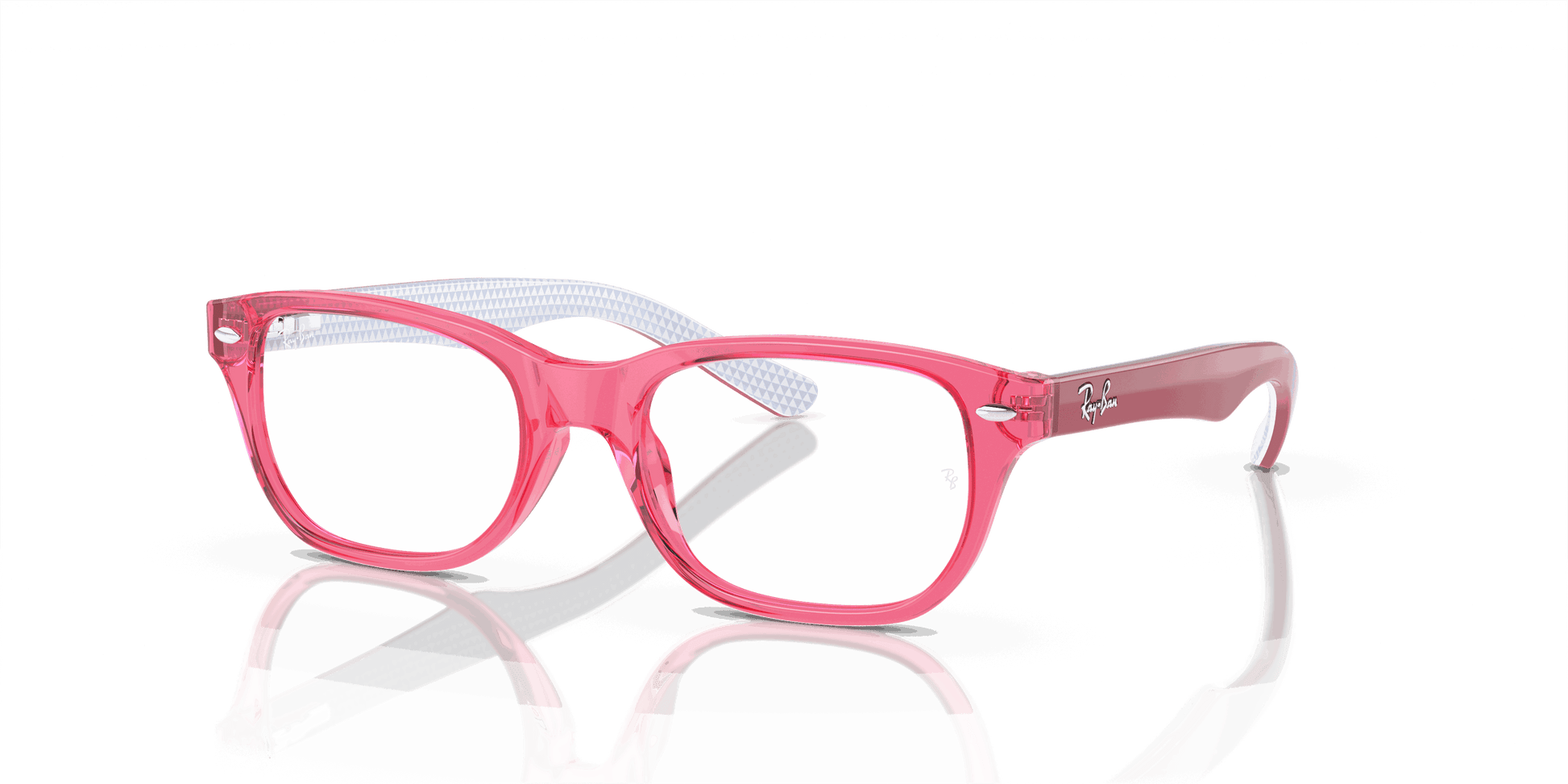 [Demo Lens Lenses, Polished Transparent Pink Frame]