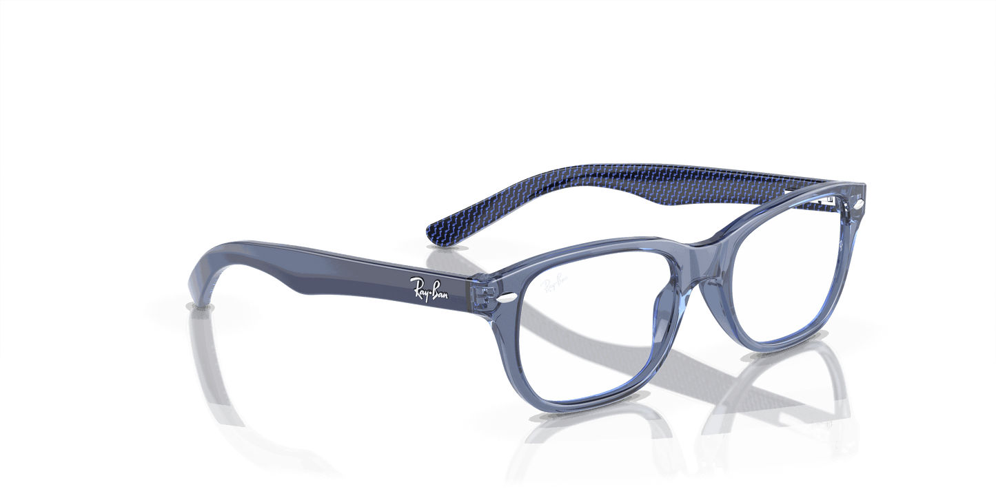 [Demo Lens Lenses, Polished Transparent Blue Frame]