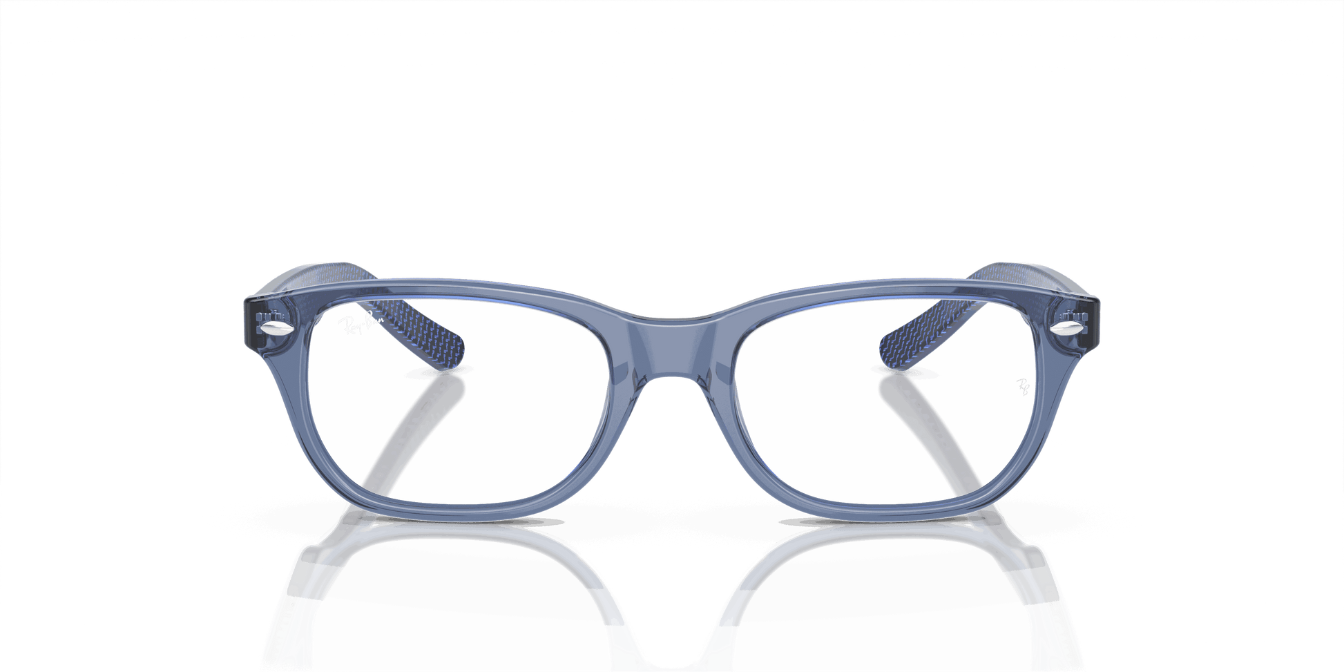 [Demo Lens Lenses, Polished Transparent Blue Frame]