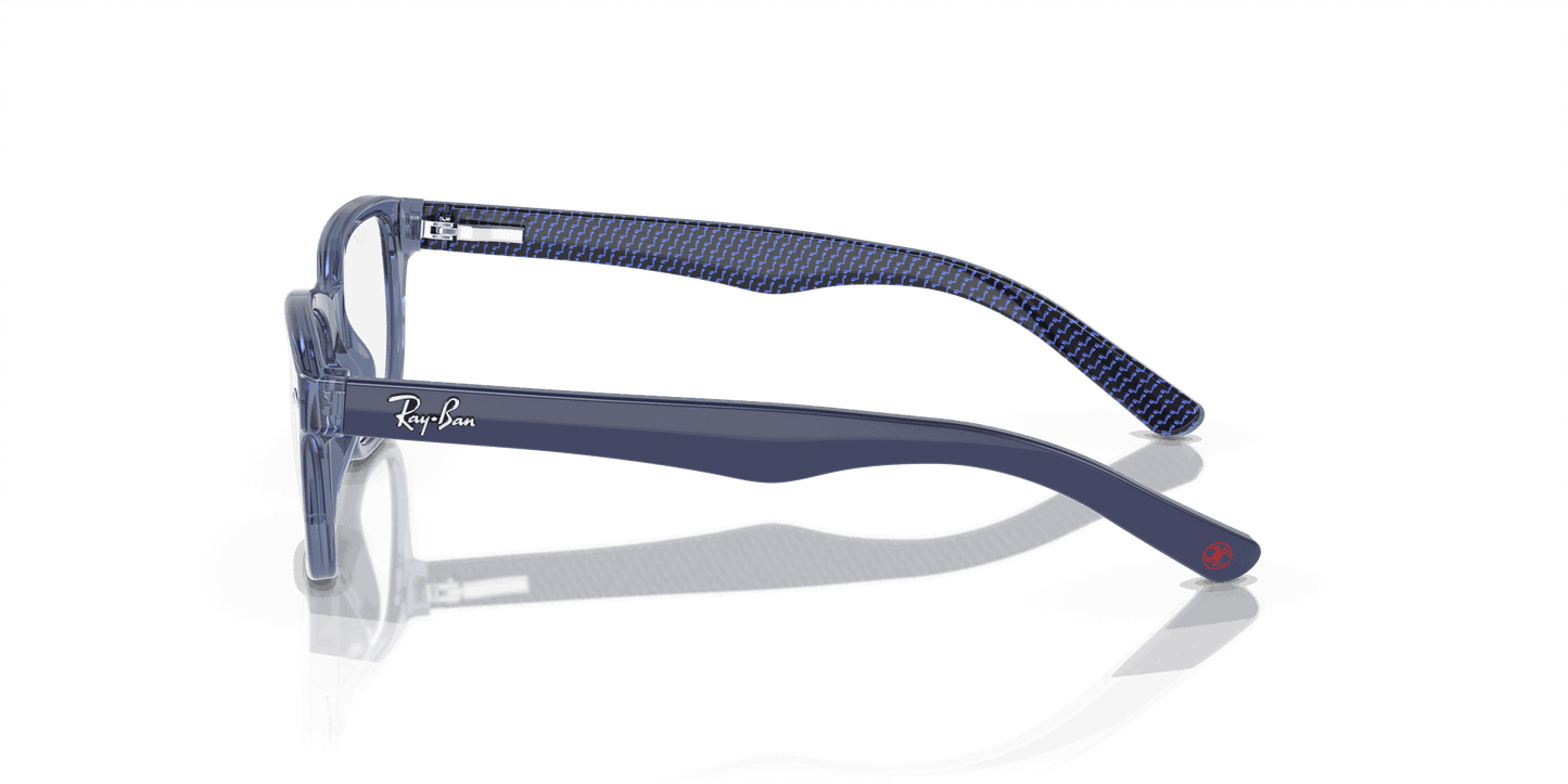 [Demo Lens Lenses, Polished Transparent Blue Frame]
