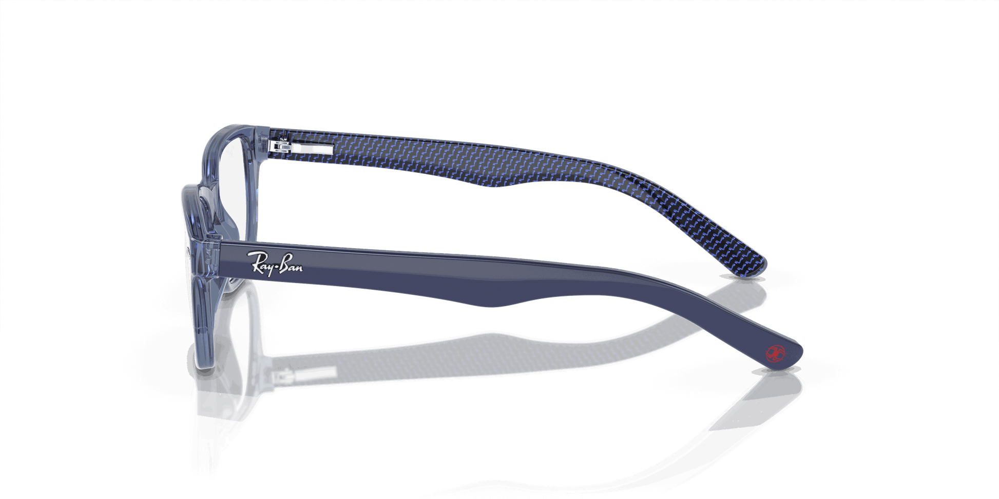 [Demo Lens Lenses, Polished Transparent Blue Frame]
