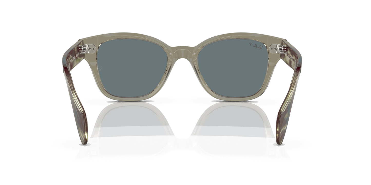 [Dark Blue Lenses, Polished Transparent Green Frame]