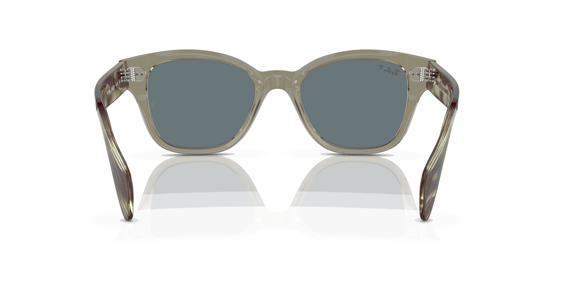 [Dark Blue Lenses, Polished Transparent Green Frame]