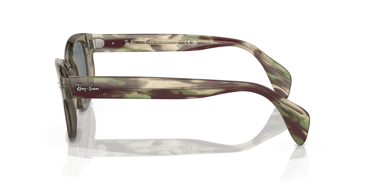 [Dark Blue Lenses, Polished Transparent Green Frame]