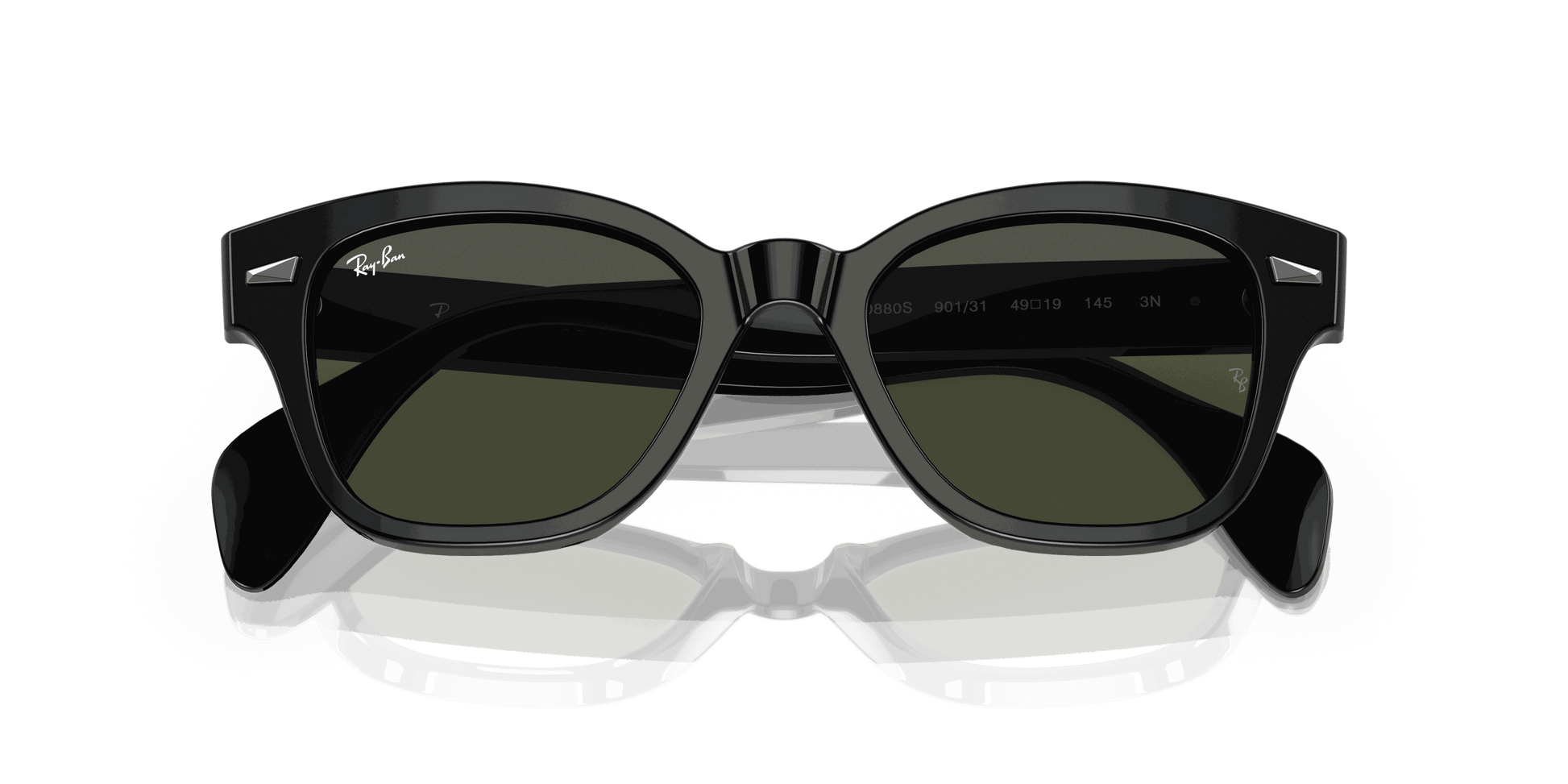 [Green Lenses, Polished Black Frame]
