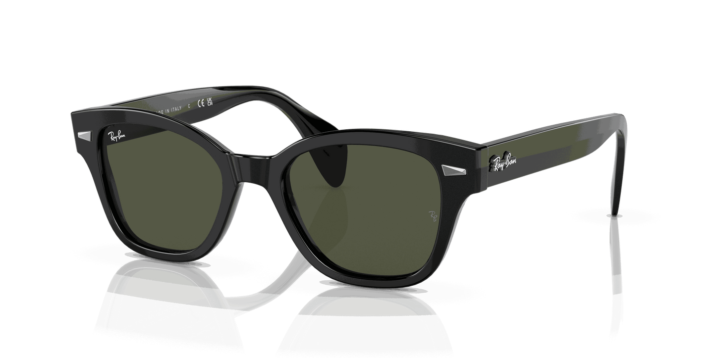 [Green Lenses, Polished Black Frame]