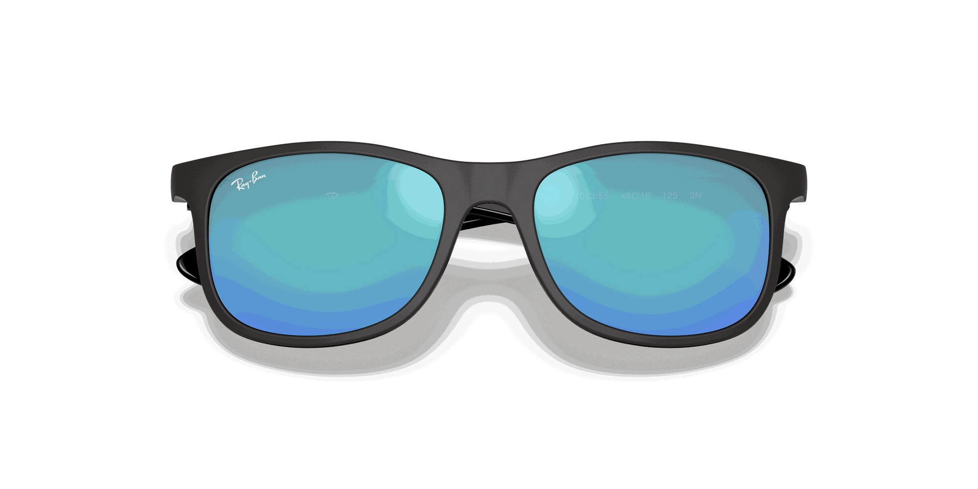 [Blue Flash Lenses, Matte Black Frame]