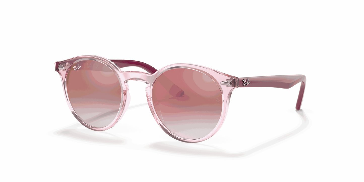 [Clear Gradient Red Mirror Red Lenses, Polished Transparent Pink Frame]
