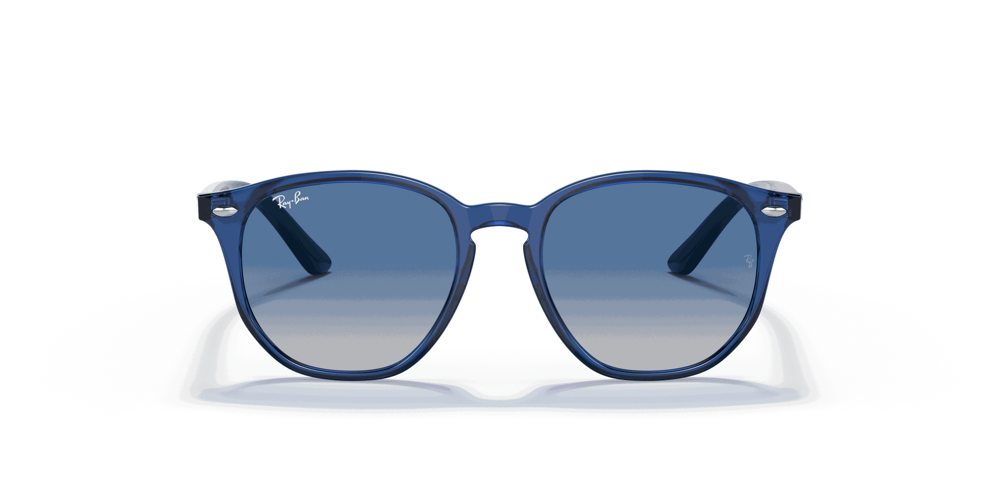 [Grey Gradient Blue Lenses, Polished Transparent Blue Frame]