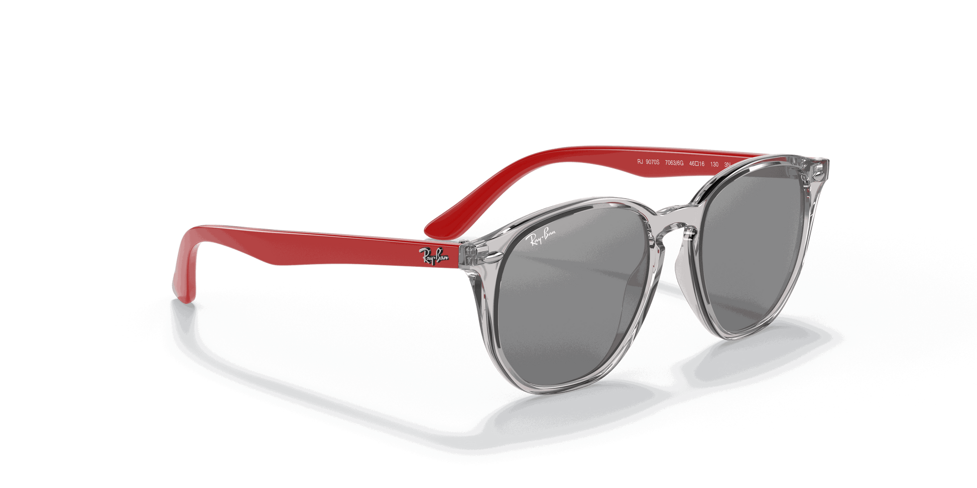 [Grey Mirror Silver Lenses, Polished Transparent Grey Frame]