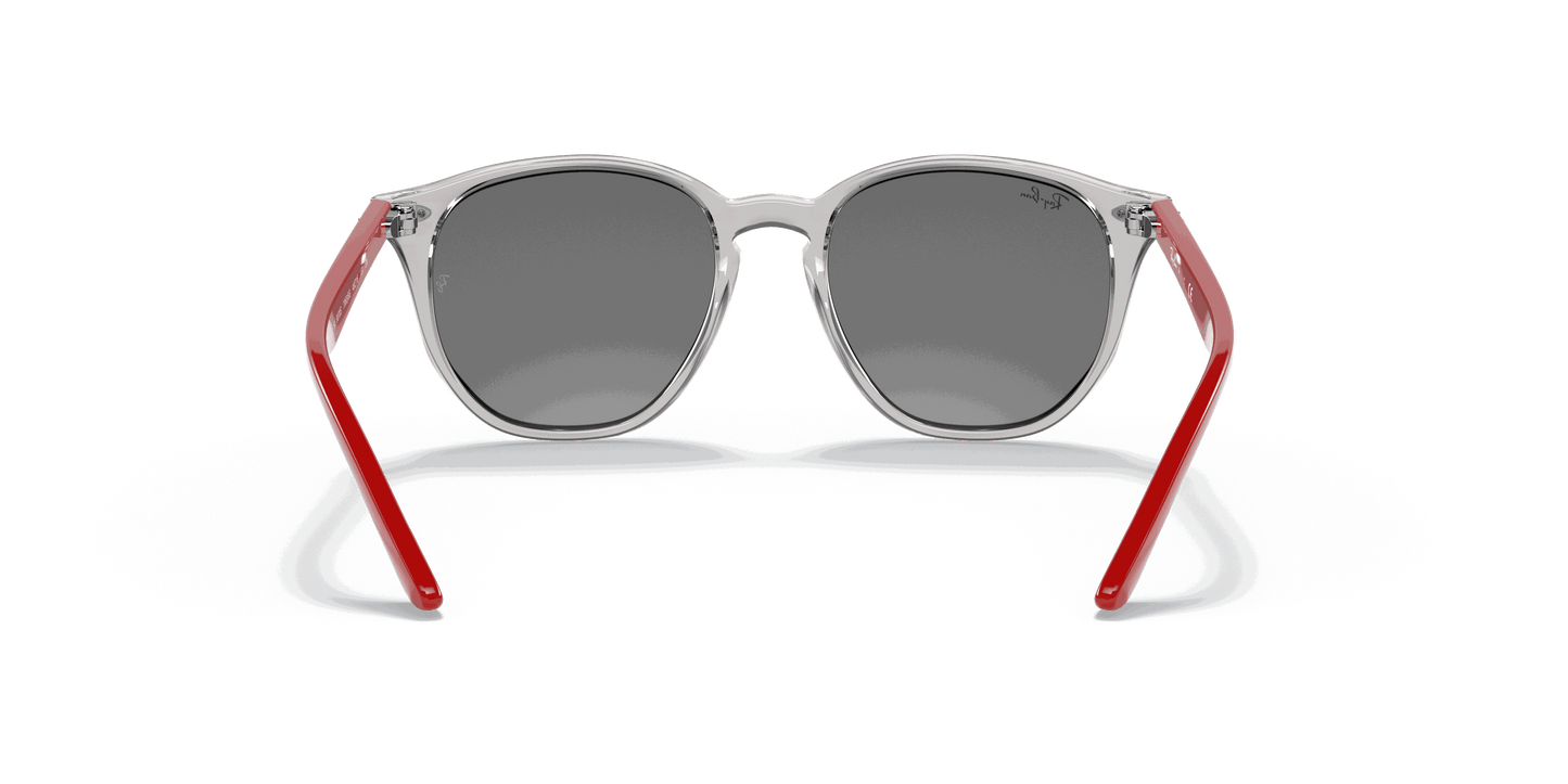 [Grey Mirror Silver Lenses, Polished Transparent Grey Frame]