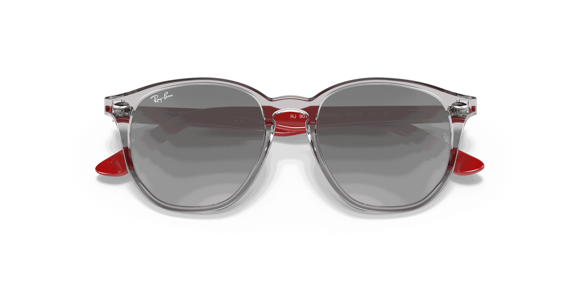 [Grey Mirror Silver Lenses, Polished Transparent Grey Frame]