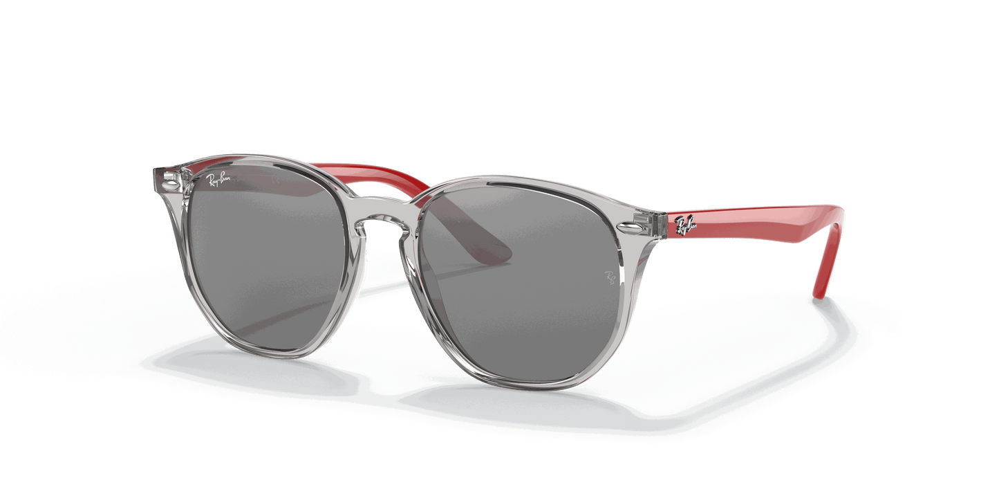 [Grey Mirror Silver Lenses, Polished Transparent Grey Frame]