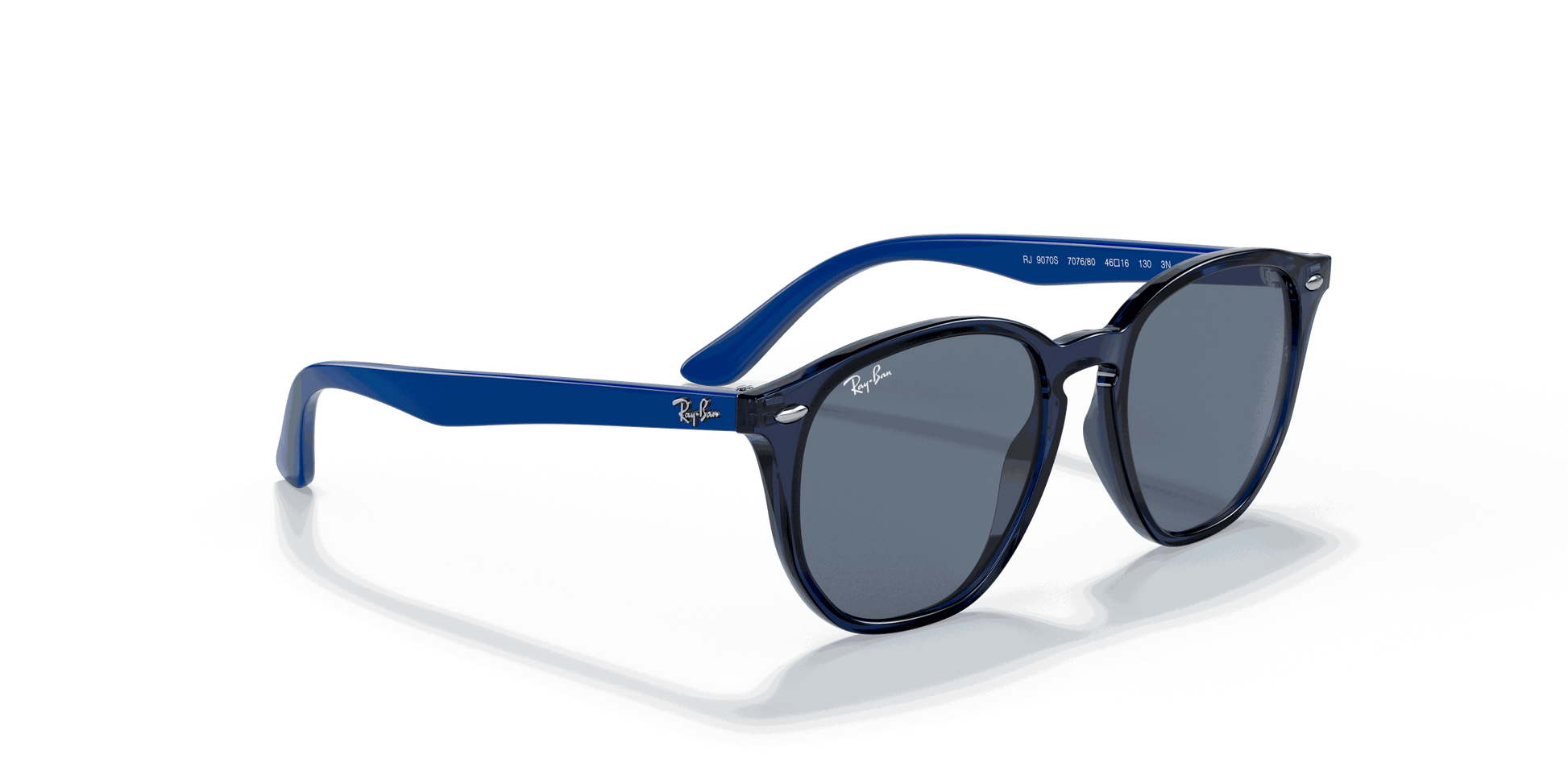 [Dark Blue Lenses, Polished Transparent Blue Frame]