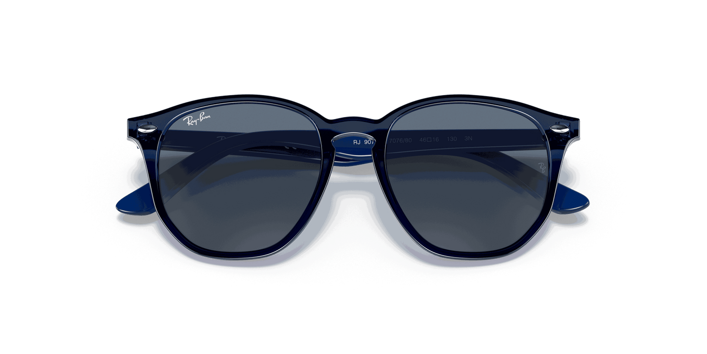 [Dark Blue Lenses, Polished Transparent Blue Frame]