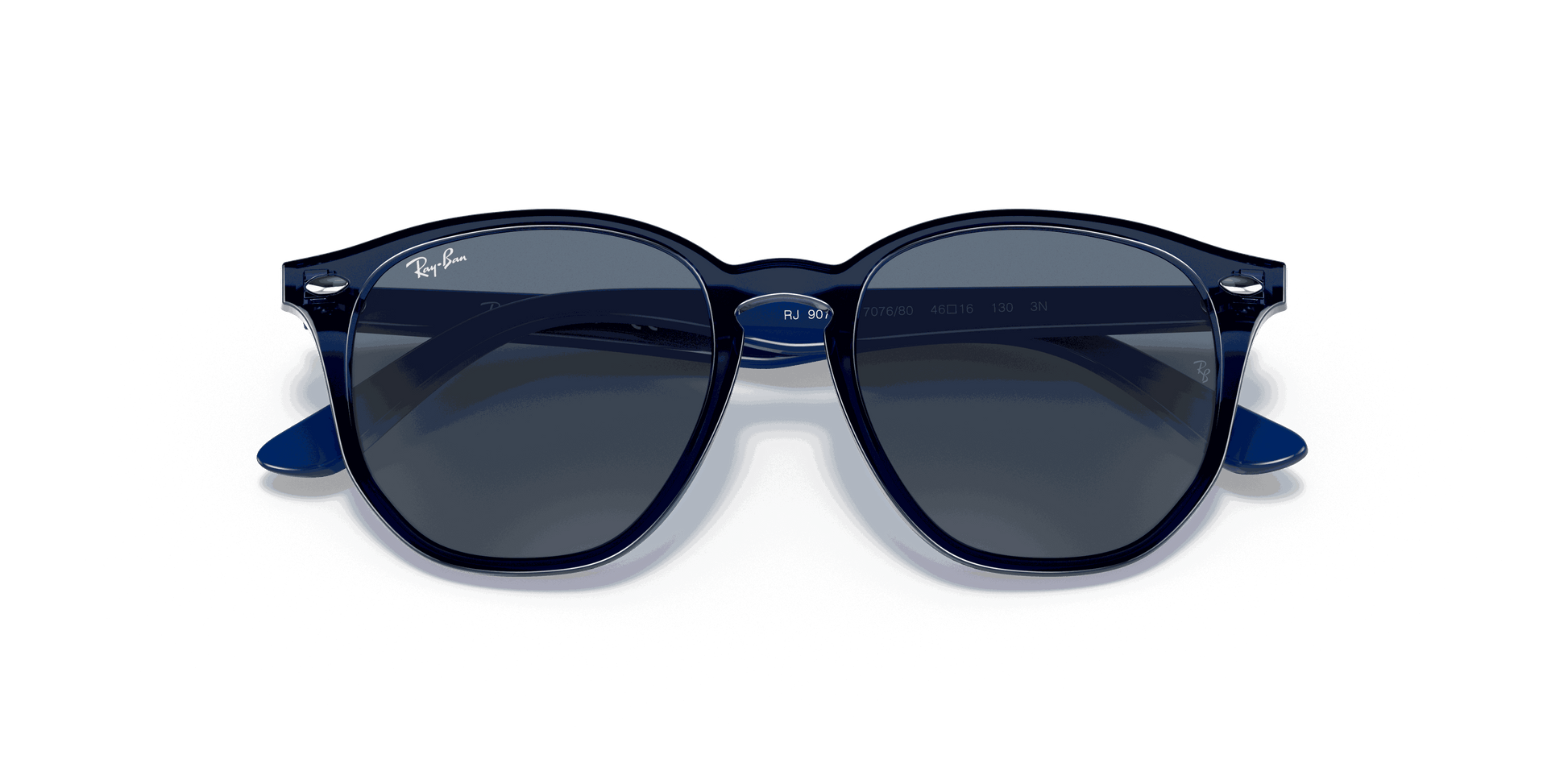 [Dark Blue Lenses, Polished Transparent Blue Frame]